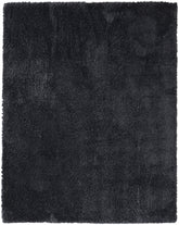 5' x 8' Black Shag Power Loom Area Rug