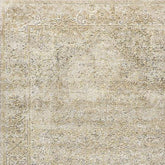 8' Gold and Ivory Medallion Power Loom Runner Rug