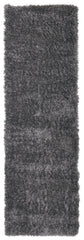8' Gray Shag Power Loom Runner Rug