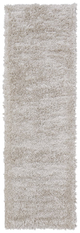 8' Ivory Shag Power Loom Runner Rug