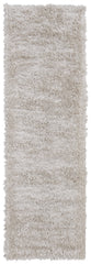 8' Ivory Shag Power Loom Runner Rug
