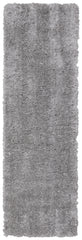 8' Gray Shag Power Loom Runner Rug