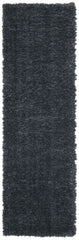 8' Black Shag Power Loom Runner Rug
