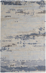 10' x 14' Blue and Gray Abstract Hand Tufted Area Rug