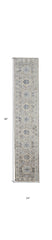 8' Blue and Gray Medallion Runner Rug