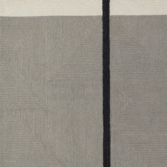 5' x 8' Brown and Black Abstract Geometric Hand Tufted Area Rug