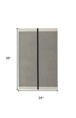 2' x 3' Brown and Black Abstract Geometric Hand Tufted Area Rug