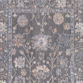 8' Blue and Gray Oriental Power Loom Runner Rug