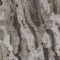 9' x 12' Brown and Ivory Abstract Power Loom Distressed Area Rug