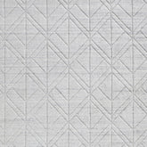 4' x 6' White and Silver Geometric Hand Woven Area Rug