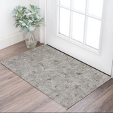 2' x 3' Brown and Ivory Abstract Power Loom Distressed Area Rug