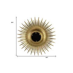 28" Gold Sunburst Framed Accent Mirror