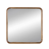 32" Brown Square Framed Accent Mirror