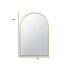 36" Gold Arch Framed Accent Mirror