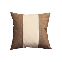 Set Of Two 18" X 18" Brown And Grey Polyester Geometric Zippered Pillow