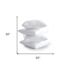 Set of Four 20" Microfiber Indoor Outdoor Throw Pillow Inserts