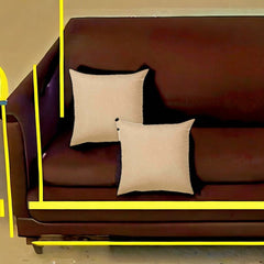 Set Of Two 22" X 22" Beige Polyester Zippered Pillow Cover