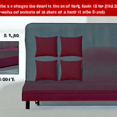 Set Of Four 26" X 26" Claret Red Polyester Zippered Pillow Cover