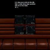 Set Of Four 22" X 22" Black Polyester Zippered Pillow Cover