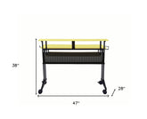 47" Yellow and Black Computer Desk