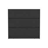 33" Black Three Drawer Dresser