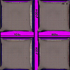 Set Of Four 18" X 18" Red Polyester Houndstooth Zippered Pillow