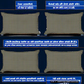 Set Of Four 20" X 12" Yellow Polyester Houndstooth Zippered Pillow