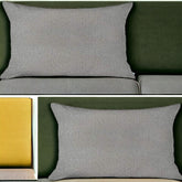 Set Of Two 20" X 12" Ivory Polyester Zippered Pillow