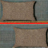 Set Of Two 20" X 12" Brown Polyester Zippered Pillow