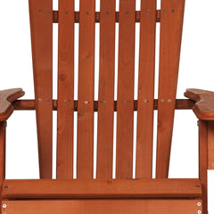 32" Battleship Gray and Brown Heavy Duty Plastic Indoor Outdoor Adirondack Chair