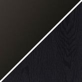 22" Black Wood And Steel Round End Table