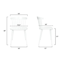 White Heavy Duty Plastic Slat Back Dining Side Chair