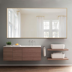 71" Gold Metal Framed Bathroom Vanity Mirror