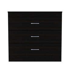 32" Black Three Drawer Dresser