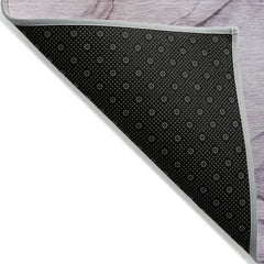 10' X 14' Gray and Purple Abstract Washable Non Skid Indoor Outdoor Area Rug