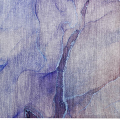 2' X 3' Blue and Brown Abstract Washable Non Skid Indoor Outdoor Area Rug