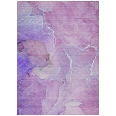 10' X 14' Purple Abstract Washable Non Skid Indoor Outdoor Area Rug