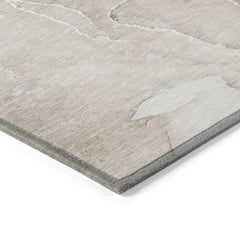 8' X 10' Beige Abstract Washable Non Skid Indoor Outdoor Area Rug