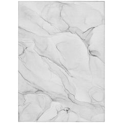 5' X 8' Gray Abstract Washable Non Skid Indoor Outdoor Area Rug