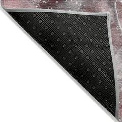 10' X 14' Merlot Abstract Washable Non Skid Indoor Outdoor Area Rug