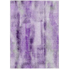 10' X 14' Purple Washable Non Skid Indoor Outdoor Area Rug