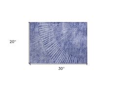 2' X 3' Navy Blue Abstract Washable Non Skid Indoor Outdoor Area Rug