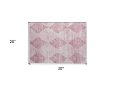 2' X 3' Merlot Geometric Washable Non Skid Indoor Outdoor Area Rug
