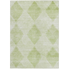 3' X 4' Mint Green Geometric Washable Non Skid Indoor Outdoor Area Rug