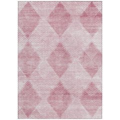 3' X 5' Merlot Geometric Washable Non Skid Indoor Outdoor Area Rug