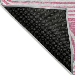 9' X 12' Blush Abstract Washable Non Skid Indoor Outdoor Area Rug