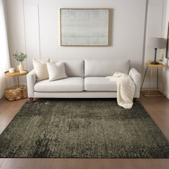 3' X 4' Gray Abstract Washable Non Skid Indoor Outdoor Area Rug
