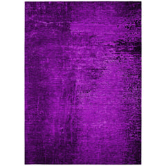 9' X 12' Purple Abstract Washable Non Skid Indoor Outdoor Area Rug