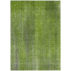 3' X 5' Green Striped Washable Non Skid Indoor Outdoor Area Rug