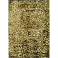 3' X 4' Green Abstract Washable Non Skid Indoor Outdoor Area Rug